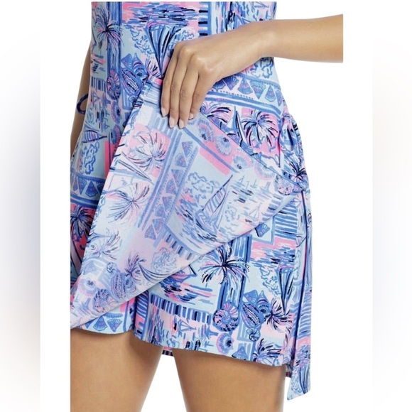Lilly Pulitzer Sahar Romper Dress Blue Whisper Yeah Buoy 14 Sailboat Coastal - Picture 4 of 12